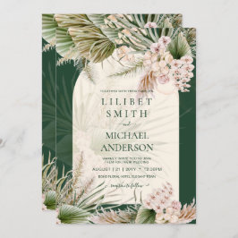 BoHO Emerald Green Pampas Grass Casamento