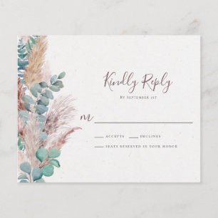 Boho Eucalyptus Natural Pampas Grass Casamento RSV