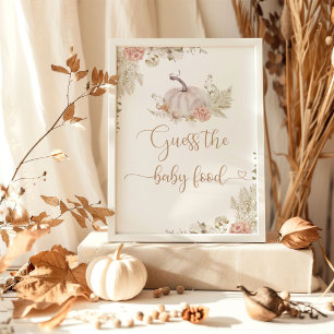 Boho Fall, abóbora, adivinha a Poster da comida