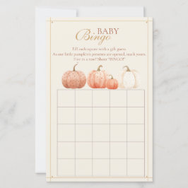 Boho Fall Bolinhas Pumpkins Chá de fraldas Bingo