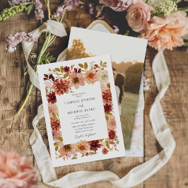 Boho Fall Botanical Wedding Foto Convite