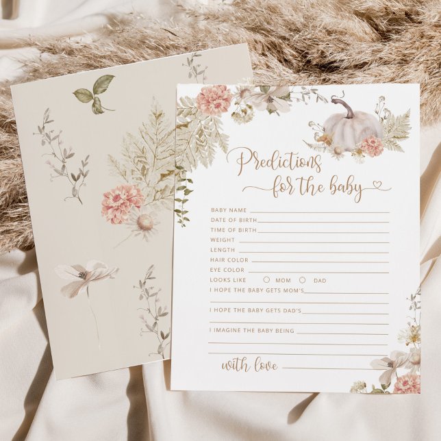 Boho fall Pequenas predições florais de abóbora (Criador carregado)