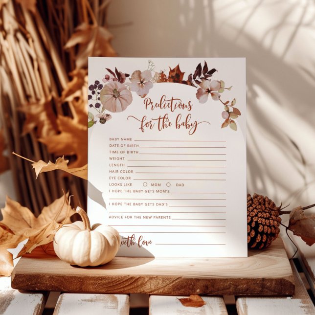 Boho fall Pequenas predições florais de abóbora (Criador carregado)