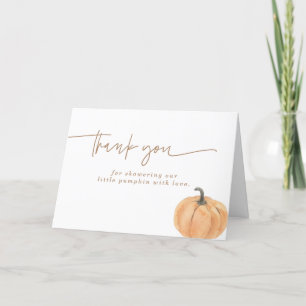Boho Fall Pumpkin Cartões de agradecimentos