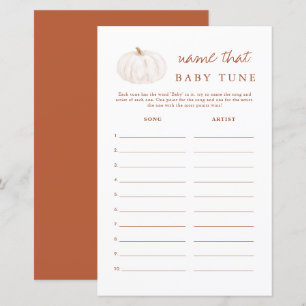 Boho Fall Pumpkin Nome Que Ajusta O Jogo Do Chá de
