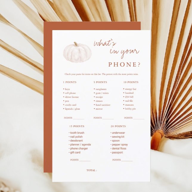 Boho Fall Pumpkin O que há no seu jogo telefônico (Criador carregado)