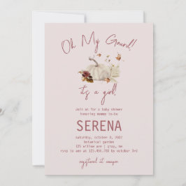 Boho Fall Pumpkin Watercolor Girl Convite Para Beb