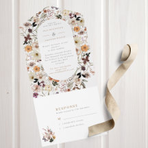 Boho Fall Wildflower Wedding