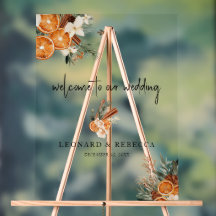 Boho fall Winter Floral Weding Acrylic Sign