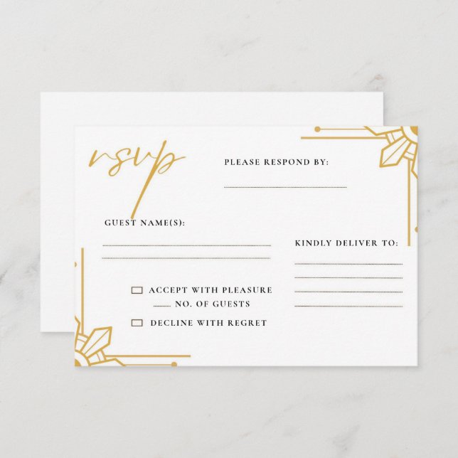 Boho Filipinas Sun Wedding RSVP Card Filipino (Frente/Verso)