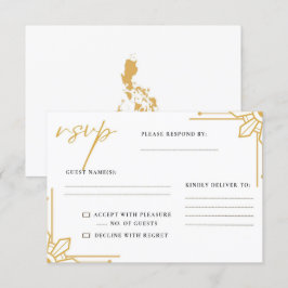 Boho Filipinas Sun Wedding RSVP Card Filipino