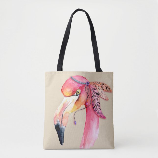 Boho Fiona Flamingo Tote Bag (Frente)