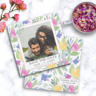 Boho Floral Aquarela Salve o Dia do Casamento