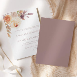 Boho Floral Burnt Orange Casamento outono Convite