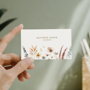 Boho Floral Cartão de visita