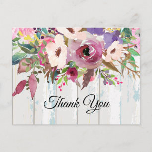 boho floral, cartões de agradecimentos de anivers