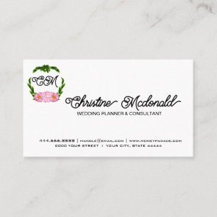 Boho Floral Cartões de visitas - Minimalista e exc