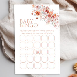 Boho Floral Chá de fraldas Baby Bingo Game