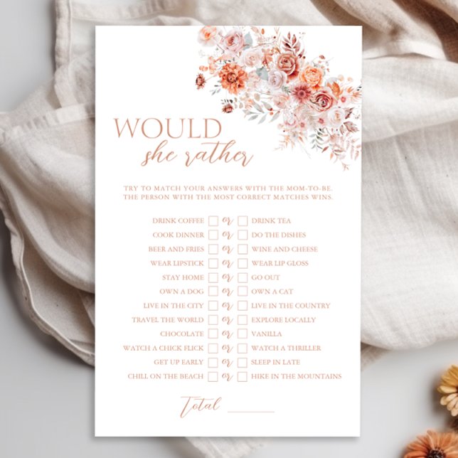 Boho Floral Chá de fraldas Ela Preferencialmente J (Criador carregado)