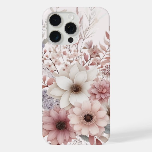 Boho floral com pincel rosa (Verso)