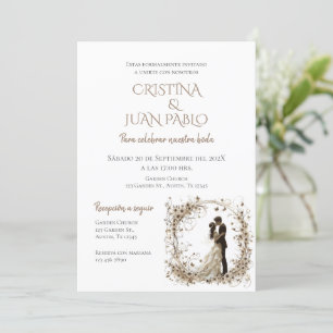 Boho Floral - Convite De Casamento Espanhol