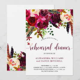 Boho Floral | Convite para Janto de ensaio
