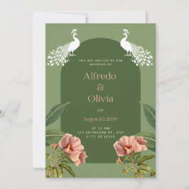 Boho floral convite para o casamento