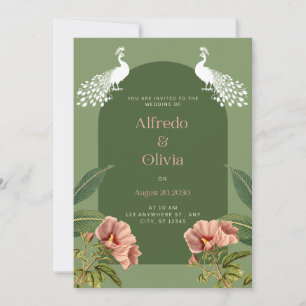 Boho floral convite para o casamento