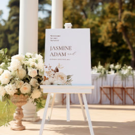 Boho Floral de Outono de Watercolor Boho Bem-Vindo