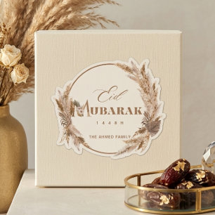 Boho Floral Eid Mubarak Adesivo