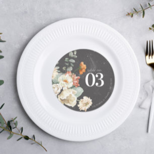 Boho Floral Greenery Número da Mesa de Casamento