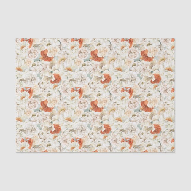 Boho Floral Greenery | Papel de Tecido Impresso Pe (Frente )