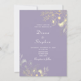 Boho Floral Lavanda Casamento Convite