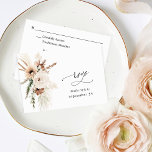Boho Floral Neutro Russo com RSVP 2<br><div class="desc">Envie este cartão de refeição RSVP Floral, elegante e moderno Rustic Neutral Boho com seus convites para casamentos e festas, incluindo Festas de formatura. Veja nossa coleção para uma opção sem a refeição.</div>