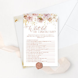 Boho Floral O que o noivo disse jogo noivo?