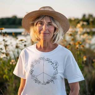 Boho Floral Peace Sign