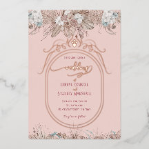 boho floral rosa ouro casamento