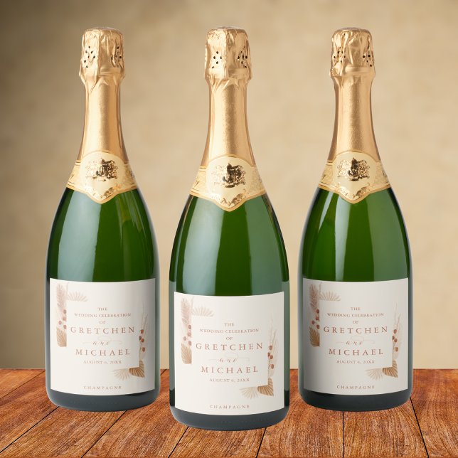 Boho Floral Rust Ivory Wedor Favor (Criador carregado)