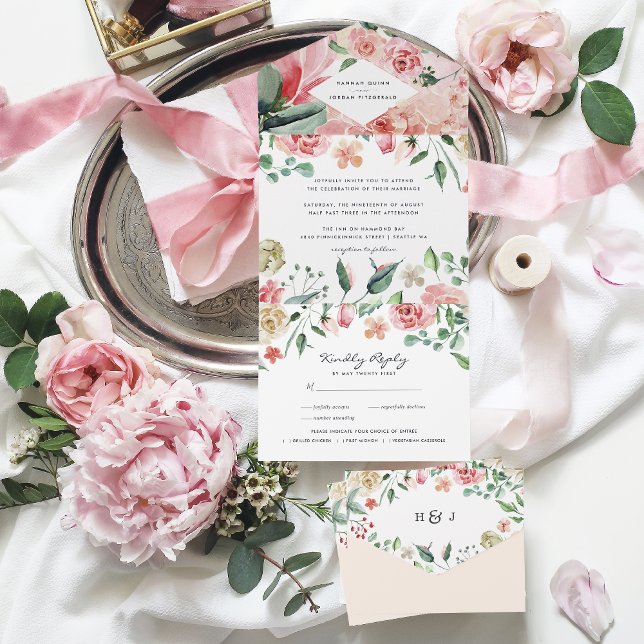 Boho Floral Verde Botânico Casamento Tudo Em Um  (Criador carregado)