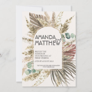 Boho Floral Wedding Convite