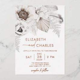 Boho Floral Winter Rustic Botanical Wedding