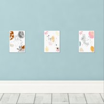 Boho Floral Woman Abstrato Line Art