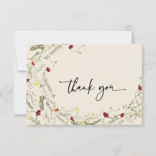 Boho Floral Wreath Obrigado Cartões