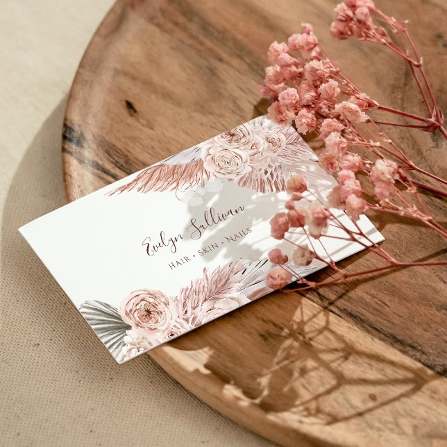 Boho Flores cartão de visita (Criador carregado)