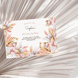 Boho flores para adulto Convite de aniversário