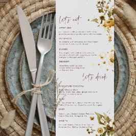 Boho Flores Silvestres de Outono | Menu de Casamen