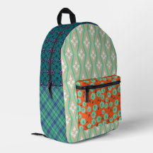 Boho Flowe Impressão cortar mochila