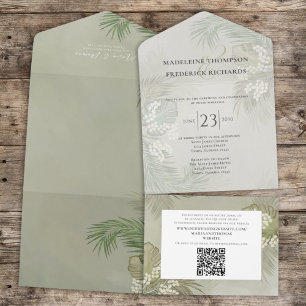 Boho Foliage Tropical Palm Deixa Orçamento Código