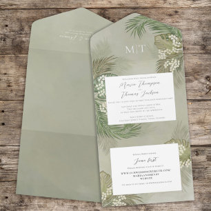 Boho Foliage Watercolor Palm Tropical Palm