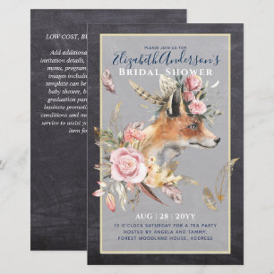 Boho FOX Chá de panela Woodland Feenas Floral